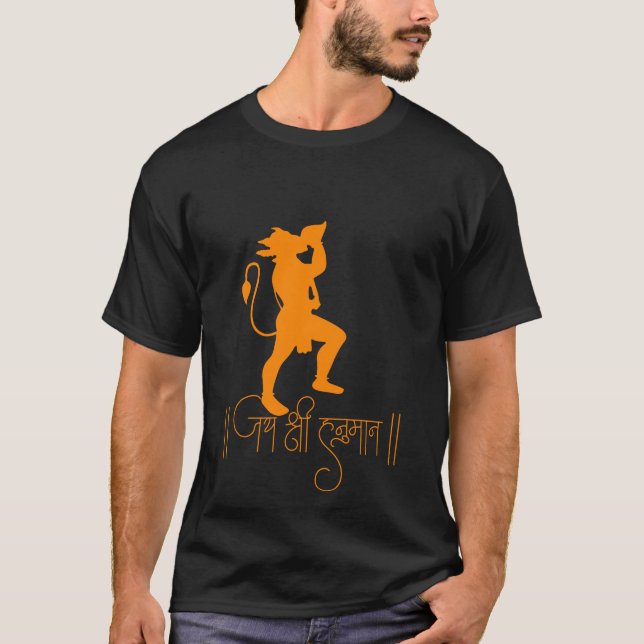 Camiseta Devoção Dinâmica: Tee Design inspirada em Hanuman (Frente)