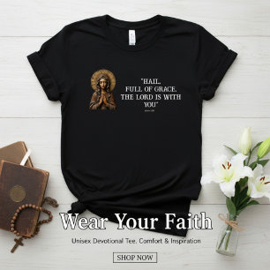 Camiseta Devoção Esculpida Madeira Maria