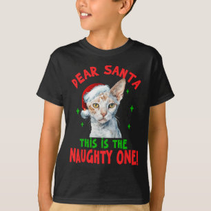 Camiseta Devon Rex Cat Christmas Caros Papais noeis Este É 
