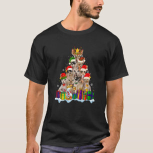 Camiseta Devon Rex Cat Christmas Santa Hat Xmas Tree Pajam