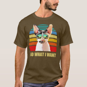 Camiseta Devon Rex Cat Eu faço o que quero.