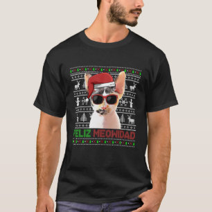 Camiseta Devon Rex Cat Feliz Meowidad Engraçado Natal