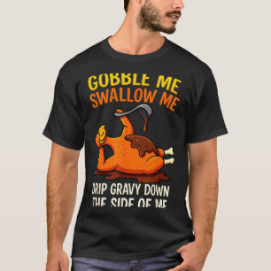 Camiseta Devore Me Engula Me Dia De Ação De Graças Divertid