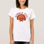 Camiseta Devore o t-shirt de Tov Thanksgivukkah Turquia<br><div class="desc">Comemore Thanksgivukkah 2013 com este clássico devoram o t-shirt de Tov! Caracterizando um peru amarelo, alaranjado, e marrom engraçado dos desenhos animados que veste um yamaka, e uma colar da estrela de David. Uma acção de graças de Hanukkah não ocorrerá por outros 77.000 anos! Agarre assim esta grande camisa da...</div>