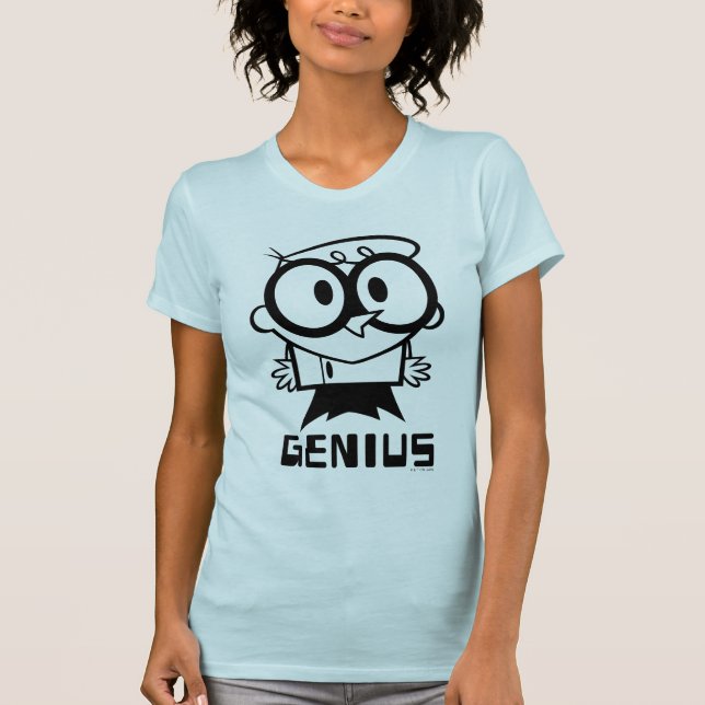 Camiseta Dexter "Genius" - Gráfico de Contorno (Frente)