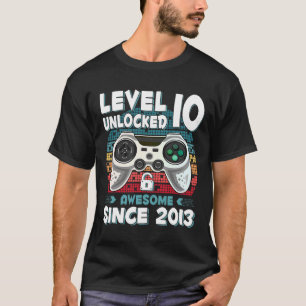 Camiseta Dez 10 anos de idade filho menino engraçado jogado