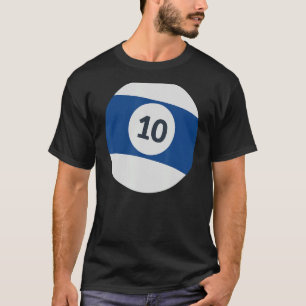 Camiseta Dez, Equipe Número 10 Piscina de Bailes Azuis Sort