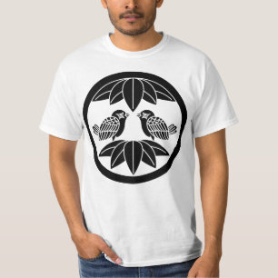 Camiseta Dez folhas de bambu & pardais de frente