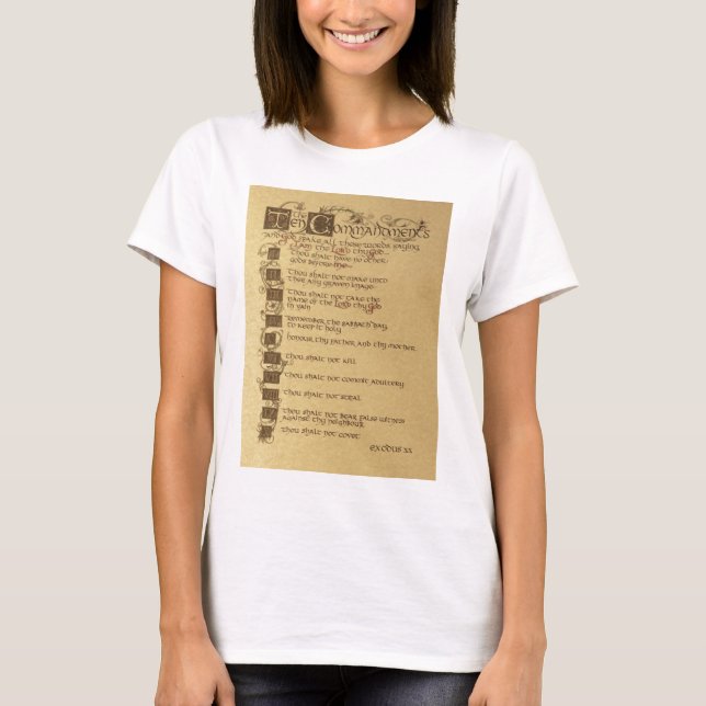 Camiseta dez mandamentos (Frente)