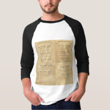 Dez Mandamentos Básicos 3/4 Capa masculina Raglan