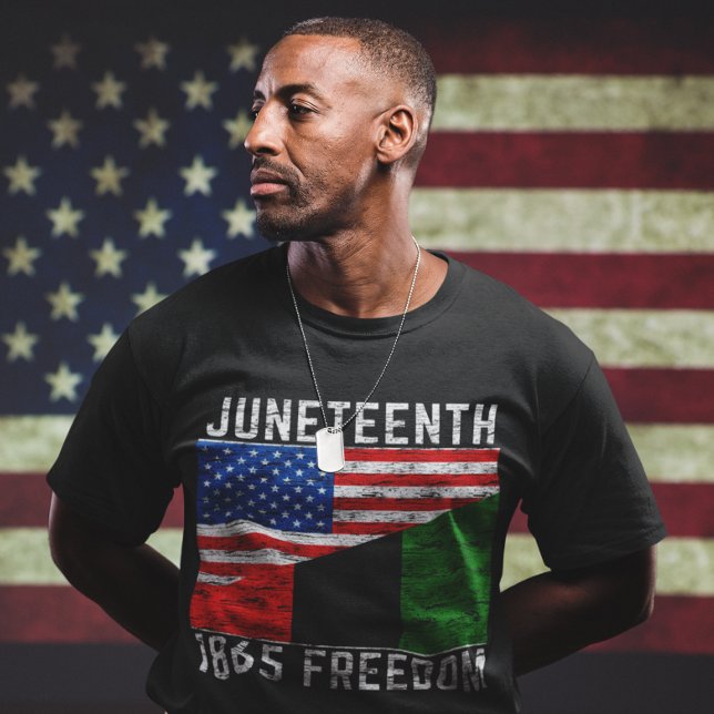 Camiseta Dezembro de 1865 Liberdade Afro-Americana (patriotic american juneteenth t-shirt mens african american freedom)