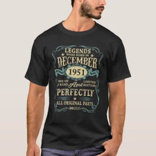 Camiseta Dezembro De 1951 70 Aniversário Presente Aos 70 An