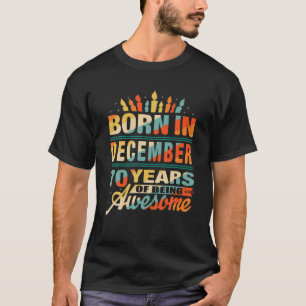 Camiseta Dezembro De 1951 Velho 70 de Aniversário de 70 Ano