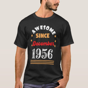 Camiseta Dezembro De 1956 Aniversário Incrível Desde 1956 D