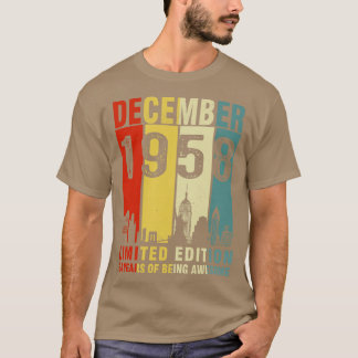 Camiseta Dezembro De 1958 Edição Limitada De 64 Anos De Aw