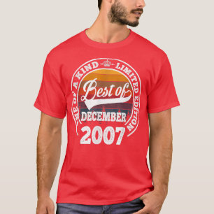 Camiseta Dezembro De 2007 - Presente De Aniversário De 15 P