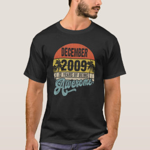 Camiseta Dezembro De 2009 13 Aniversário De 13 Anos