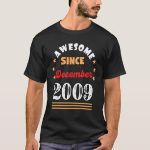 Camiseta Dezembro De 2009 Aniversário De Aniversário Desde