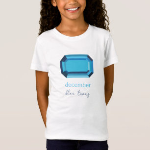 Camiseta Dezembro de Birthstone Blue Topaz