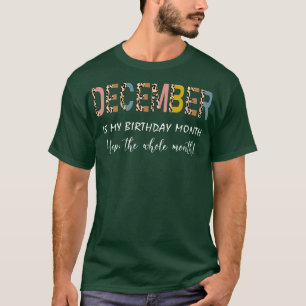 Camiseta Dezembro De Leopardo É Meu Mês De Aniversário Sim