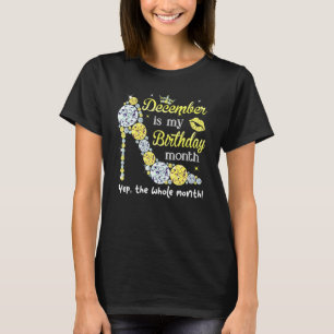Camiseta Dezembro É Meu Aniversário Mulheres Cumpleanos Mu