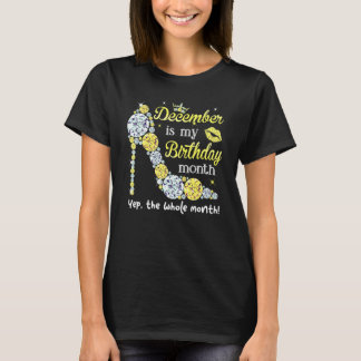 Camiseta Dezembro É Meu Aniversário Mulheres Cumpleanos Mu