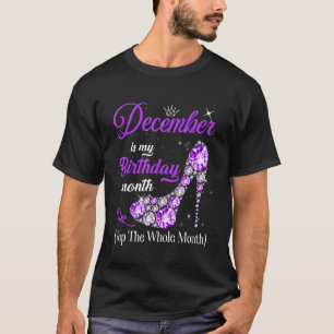 Camiseta Dezembro É Meu Mês De Aniversário Alto Salto Sim O