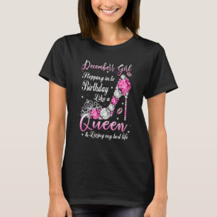 Camiseta Dezembro Garota entrando no meu aniversário como u