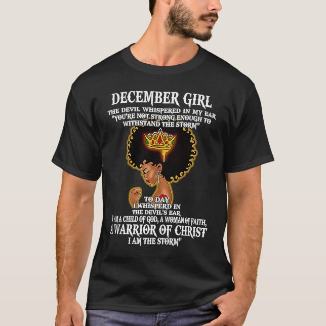 Camiseta Dezembro Garota O Diabo Sussurrou Na Minha Rainha (Frente)