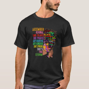 Camiseta Dezembro Garota Que Ela Escreve E Reza No Aniversá