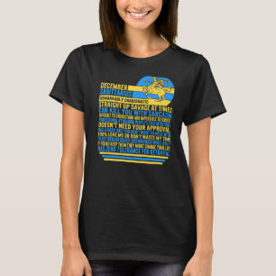 Camiseta Dezembro Sagitário Fatos Símbolo Zodíaco Girassol