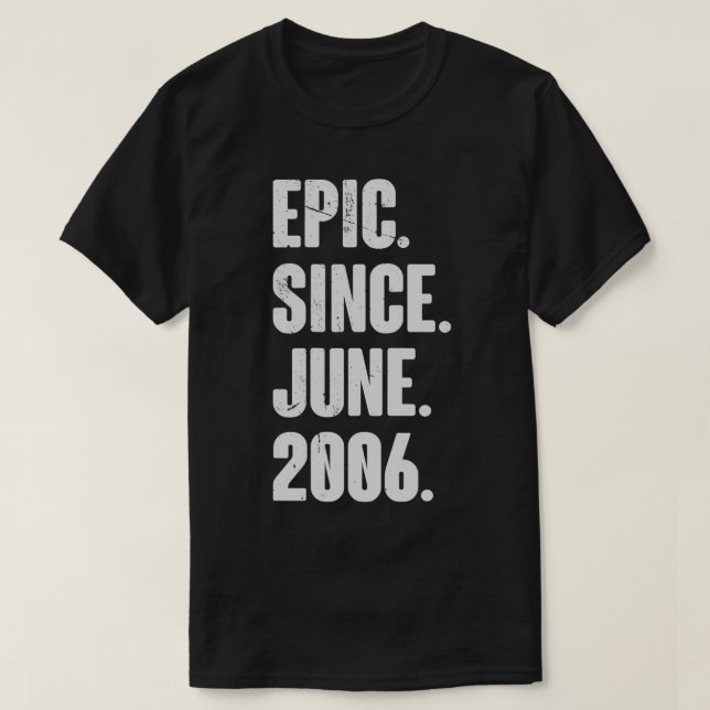 Camiseta Dezesseis anos Presente 16º aniversário Epic desde (Frente do Design)