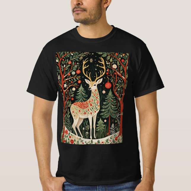 Camiseta Dezinho de Natal da Floresta da Meia-Noite (Frente)