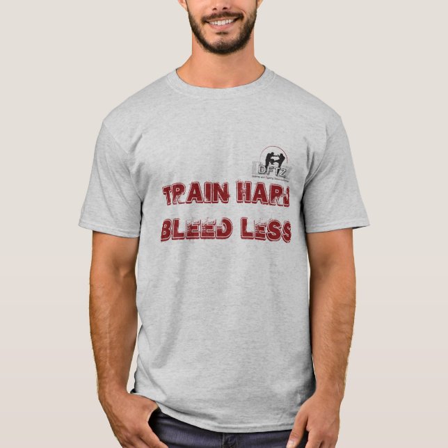 Camiseta DFTZ shirt: train hard bleed less (Frente)