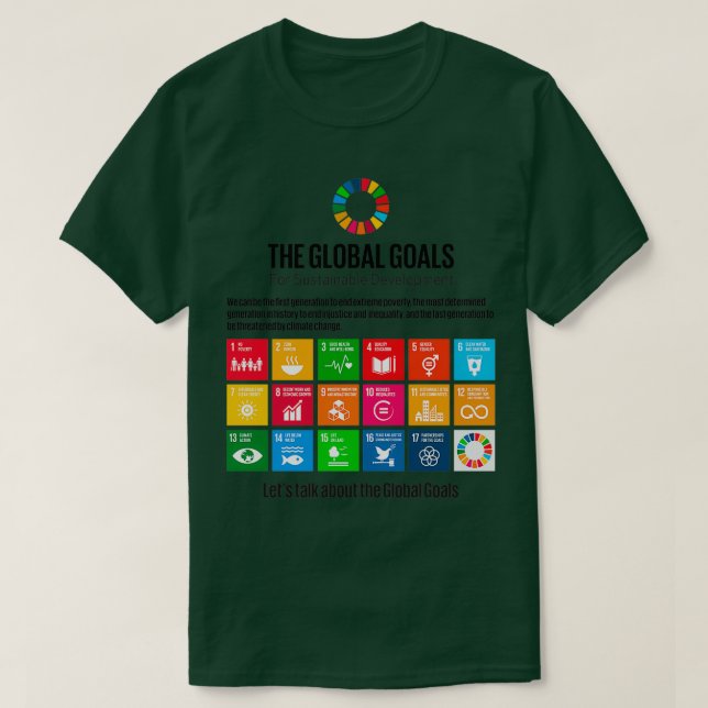 Camiseta DG das Nações Unidas Objetivos de Desenvolvimento  (Frente do Design)