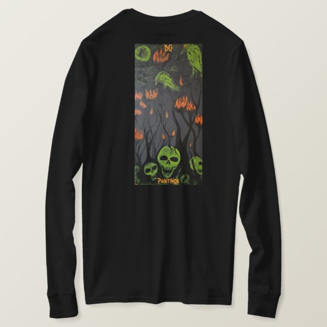 Camiseta DG Paintings Skull Garden Longsleeve (Verso do Design)
