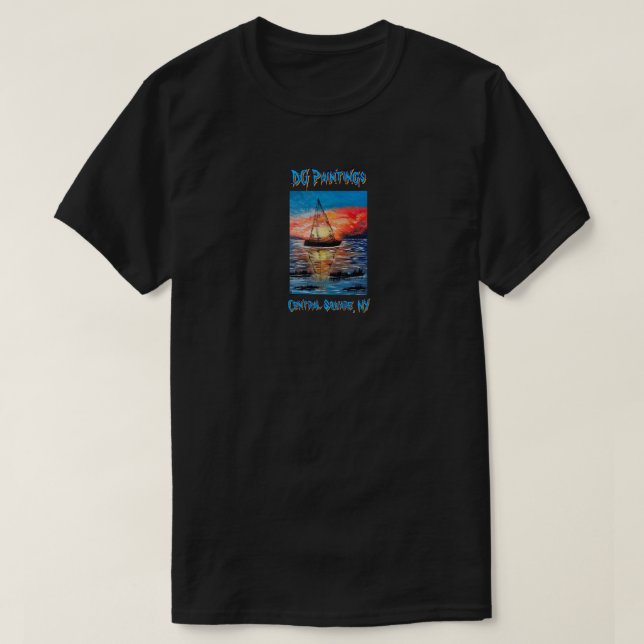Camiseta DG Paintings Sunset Sail Central Square NY shirt 2 (Frente do Design)