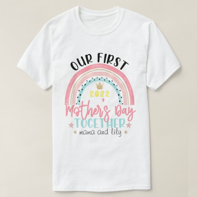 Camiseta DH Personalizado Primeiro Dia da Mãe  (Frente do Design)