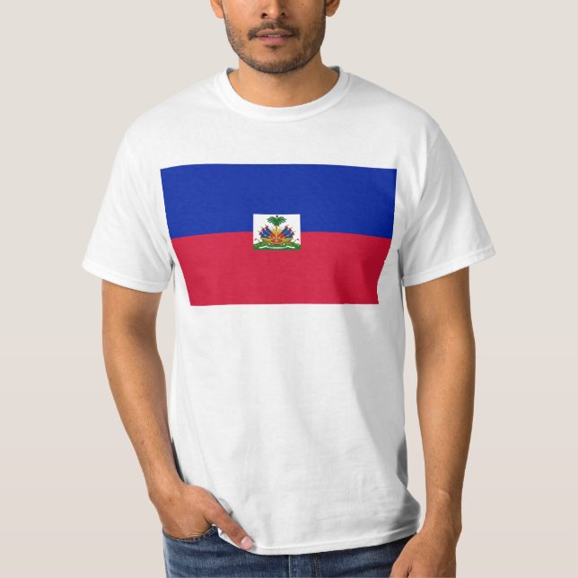 Camiseta d'Haïti de Drapeau - bandeira de Haiti (Frente)