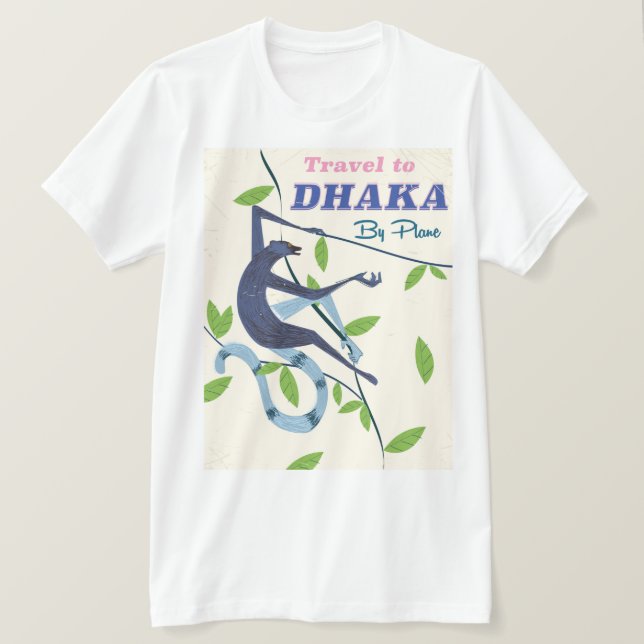 Camiseta Dhaka, poster de férias de Bangladesh. (Frente do Design)