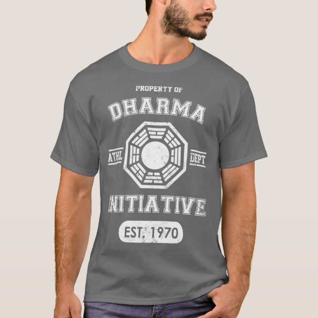 Camiseta Dharma Initiative - Departamento atlético Light ve (Frente)