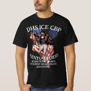 Camiseta DHS ICE CBP Recrutando Clã Nação de Nascimento Tru
