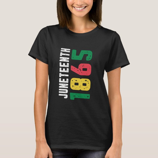 Camiseta Dia 18 de junho de 1865 da Liberdade Negra da Amér (Frente)