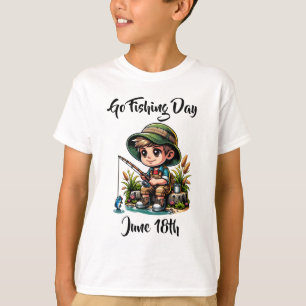 Camiseta Dia 18 de junho é Dia da Pesca   Feriados Engraçad