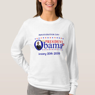 Camiseta Dia 2009 - T de inauguração de Obama da Longo-Ca