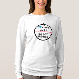 Camiseta Dia 2015 do Pi (mulheres cinzentas do tshirt M)