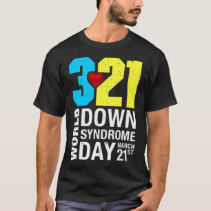 Camiseta Dia 21 De Março Da Síndrome Para ruas Homens