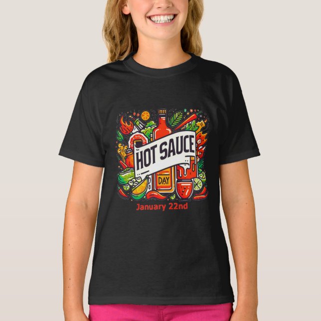 Camiseta Dia 22 de janeiro - Molho quente (Frente)