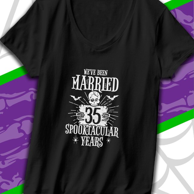 Camiseta Dia 35 de Casamento de Spooktacular do Halloween (Criador carregado)