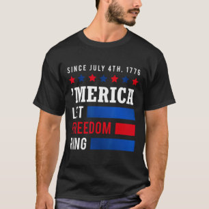 Camiseta Dia 4 de julho América Bandeira Americana Deixe An